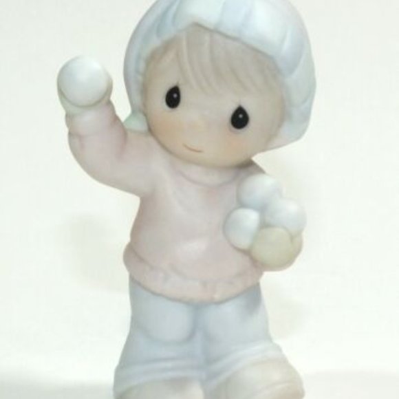 Precious Moments Sugar Town Sammy, Boy with Snowballs Figurine, 528668 - Picture 6 of 9